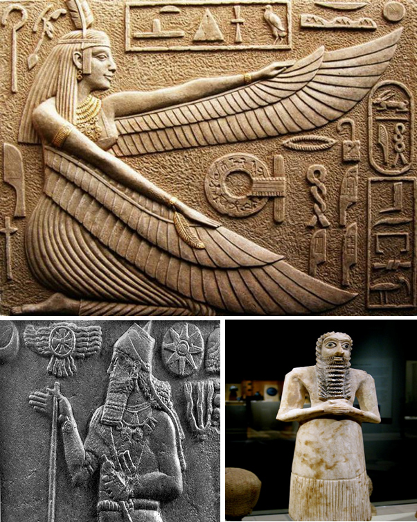 სამართლიანობის ქალღმერთის გამოსახულება ძველი ეგვიპტიდან